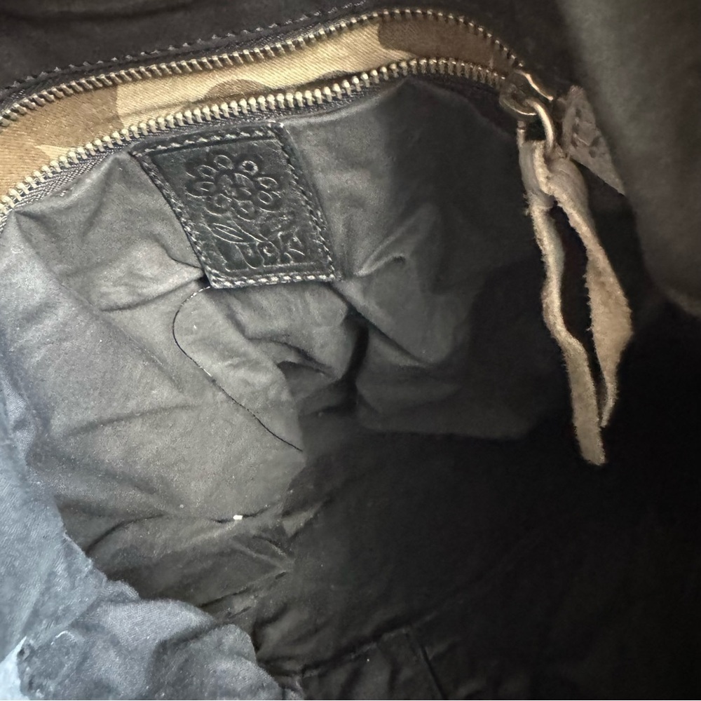 Lucky Brand y2k Gray Leather Women's Bag braided handle super soft leather - Picture 9 of 10